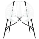 vidaXL fekete fehér polyrattan kerti tojás szék