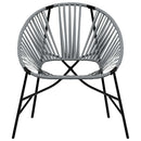 vidaXL fekete világosszürke polyrattan kerti tojás szék