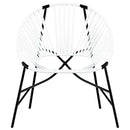 vidaXL 3 db fekete fehér polyrattan kerti szék szett