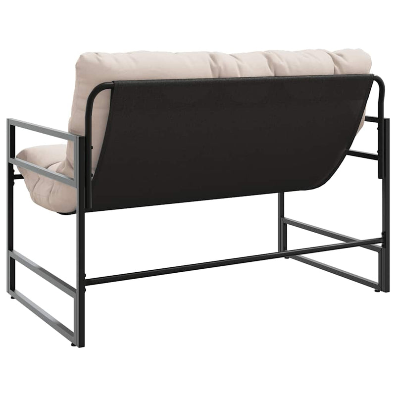 vidaXL tópszínű acél kerti pad párnával 113 cm