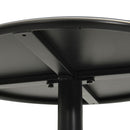 vidaXL fekete acél kerek kerti asztal Ø50 x 72 cm
