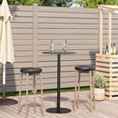 vidaXL fekete acél kerek kerti asztal Ø60 x 105 cm