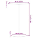 vidaXL fekete acél kerek kerti asztal Ø60 x 105 cm