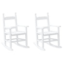 vidaXL 2 db fehér tömör nyárfa gyerekhintaszék