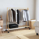 vidaXL bambusz ruhaállvány polcokkal és kerekekkel 103 x 40 x 183 cm