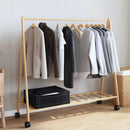 vidaXL bambusz ruhaállvány polcokkal és kerekekkel 103 x 40 x 183 cm