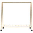 vidaXL bambusz ruhaállvány polcokkal és kerekekkel 103 x 40 x 183 cm