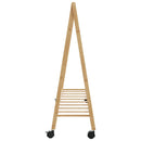 vidaXL bambusz ruhaállvány polcokkal és kerekekkel 103 x 40 x 183 cm
