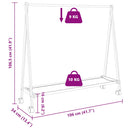 vidaXL bambusz ruhaállvány polcokkal és kerekekkel 103 x 40 x 183 cm