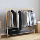 vidaXL bambusz ruhaállvány polcokkal 106 x 34 x 102 cm