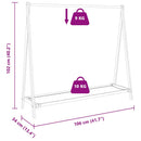 vidaXL bambusz ruhaállvány polcokkal 106 x 34 x 102 cm