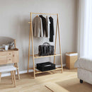 vidaXL bambusz ruhaállvány polcokkal 96 x 45,5 x 150,5 cm