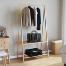 vidaXL bambusz ruhaállvány polcokkal 96 x 45,5 x 150,5 cm