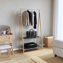 vidaXL bambusz ruhaállvány polcokkal 96 x 45,5 x 150,5 cm
