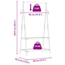 vidaXL bambusz ruhaállvány polcokkal 96 x 45,5 x 150,5 cm