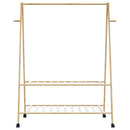 vidaXL bambusz ruhaállvány polcokkal és kerekekkel 132x45,5x155,5 cm