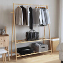 vidaXL bambusz ruhaállvány polcokkal 132 x 45,5 x 150,5 cm