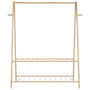 vidaXL bambusz ruhaállvány polcokkal 132 x 45,5 x 150,5 cm