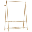 vidaXL bambusz ruhaállvány polcokkal 132 x 45,5 x 150,5 cm
