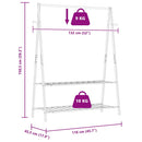 vidaXL bambusz ruhaállvány polcokkal 132 x 45,5 x 150,5 cm