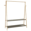 vidaXL bambusz ruhaállvány polcokkal 132 x 45,5 x 150,5 cm