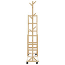 vidaXL bambusz ruhaállvány polcokkal és kerekekkel 100x38x175,5 cm