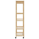 vidaXL bambusz ruhaállvány polcokkal és kerekekkel 90x40x179,5 cm