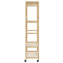 vidaXL bambusz ruhaállvány polcokkal és kerekekkel 110x40x180 cm