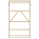 vidaXL bambusz ruhaállvány polcokkal 110x40x175 cm