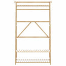 vidaXL bambusz ruhaállvány polcokkal 110x40x180 cm