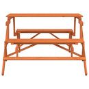 vidaXL 2 az 1-ben átalakítható tömör fenyőfa piknikasztal padokkal