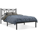 vidaXL fekete fém ágykeret fejtámlával 107 x 203 cm