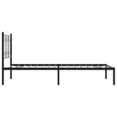 vidaXL fekete fém ágykeret fejtámlával 107 x 203 cm