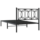vidaXL fekete fém ágykeret fejtámlával 107 x 203 cm