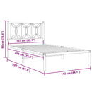 vidaXL fekete fém ágykeret fejtámlával 107 x 203 cm