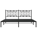 vidaXL fekete fém ágykeret fejtámlával 183 x 213 cm