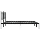 vidaXL fekete fém ágykeret fejtámlával 183 x 213 cm