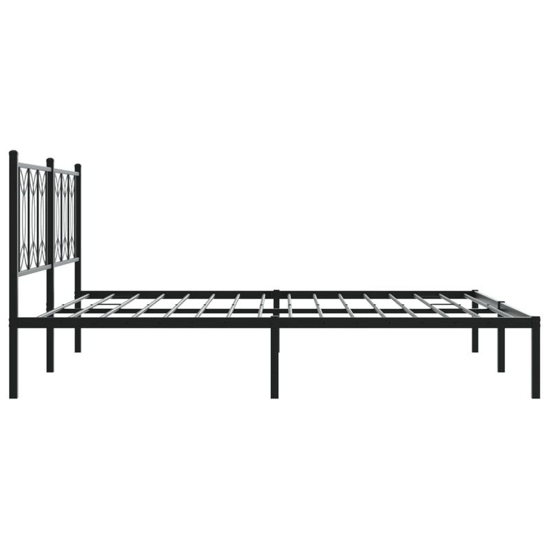 vidaXL fekete fém ágykeret fejtámlával 183 x 213 cm