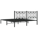 vidaXL fekete fém ágykeret fejtámlával 183 x 213 cm