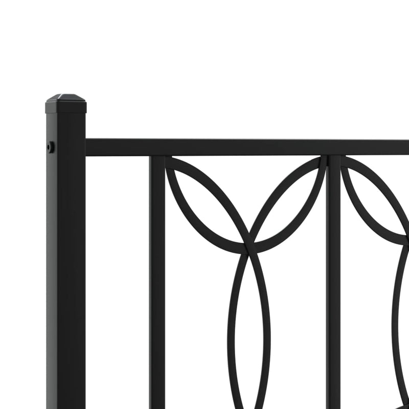 vidaXL fekete fém ágykeret fejtámlával 183 x 213 cm