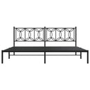 vidaXL fekete fém ágykeret fejtámlával 193 x 203 cm