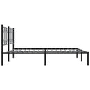 vidaXL fekete fém ágykeret fejtámlával 193 x 203 cm