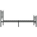 vidaXL fekete fém ágykeret fej- és lábtámlával 75 x 190 cm