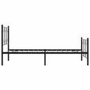 vidaXL fekete fém ágykeret fej- és lábtámlával 100 x 200 cm