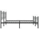 vidaXL fekete fém ágykeret fej- és lábtámlával 193 x 203 cm