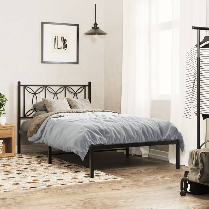 vidaXL fekete fém fejtámla 107 cm