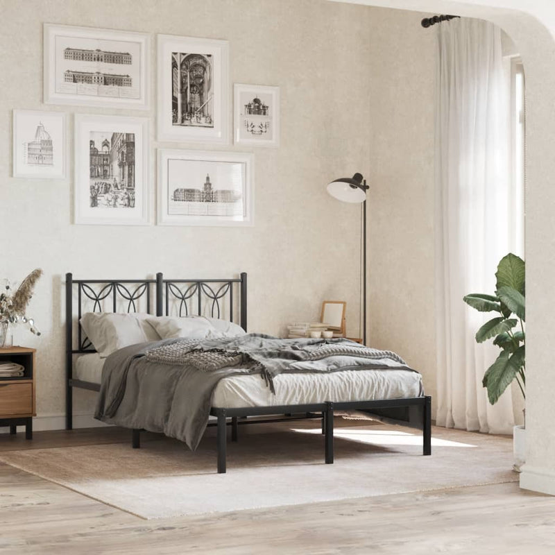 vidaXL fekete fém fejtámla 120 cm