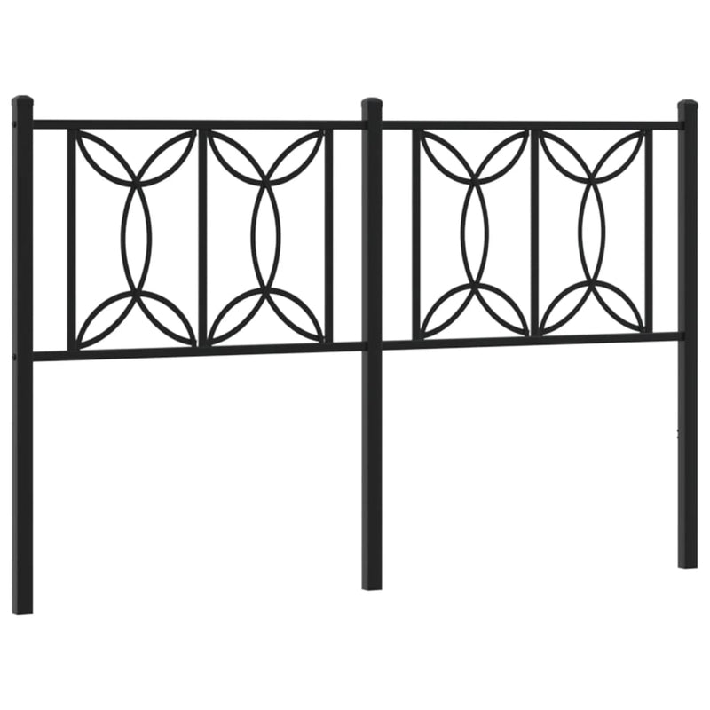 vidaXL fekete fém fejtámla 135 cm