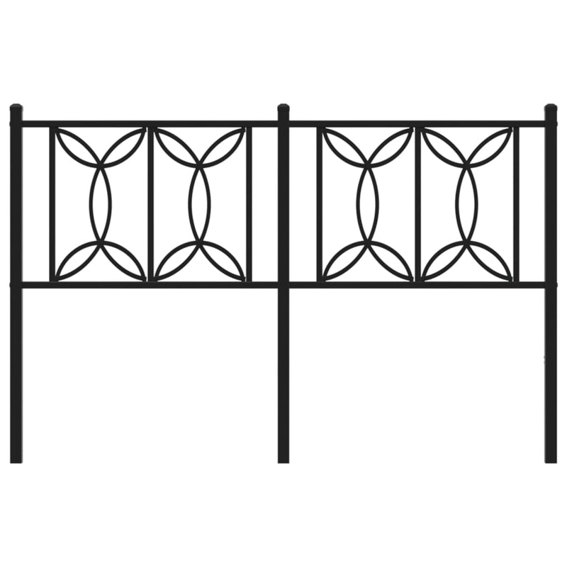 vidaXL fekete fém fejtámla 135 cm