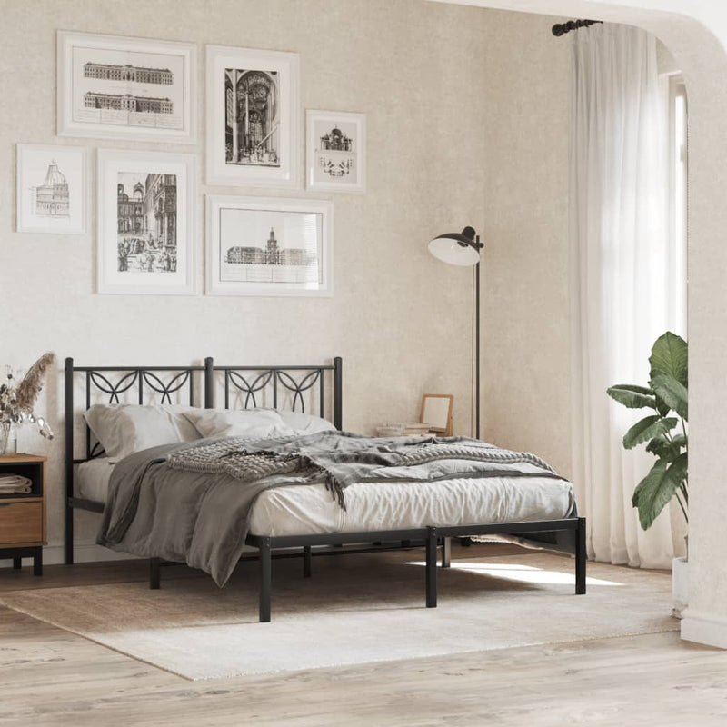 vidaXL fekete fém fejtámla 140 cm